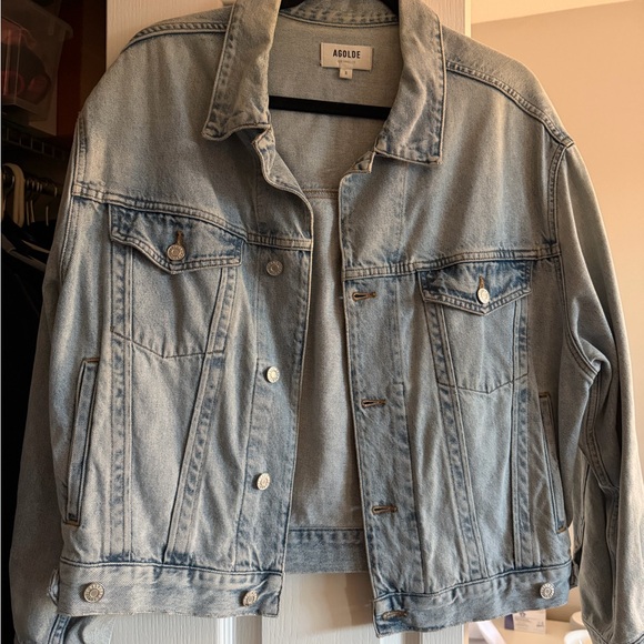 Agolde Jackets & Blazers - Agolde Light Blue Jean Jacket